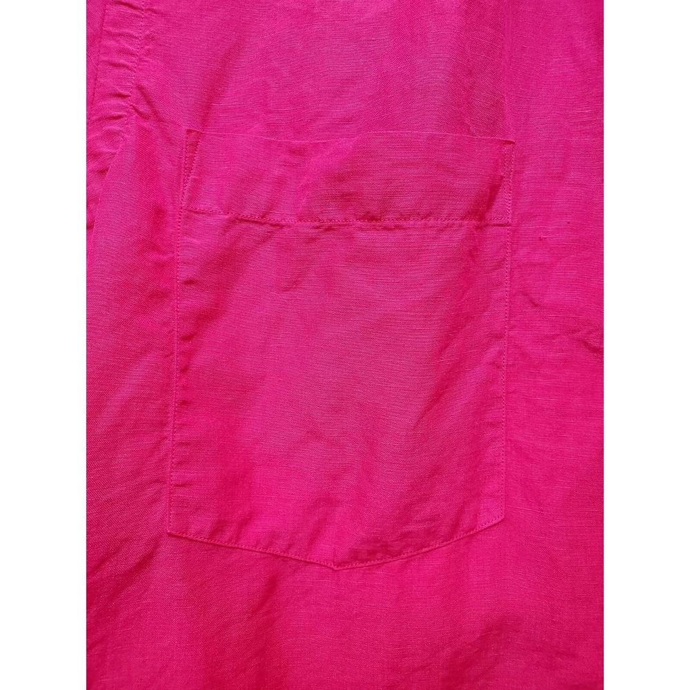 Ralph Lauren Mens Linen Shirt Pink Short Sleeve Button Down Large Spring Summer - Picture 3 of 5